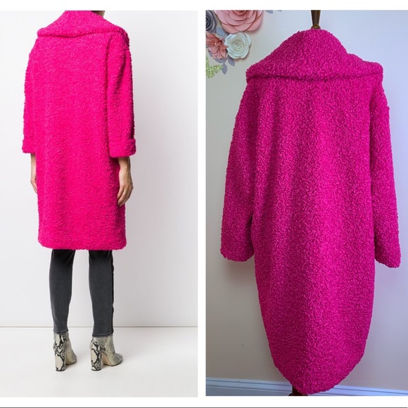 New! ALICE + OLIVIA Oversized Sherpa Teddy Coat - Picture 7 of 8